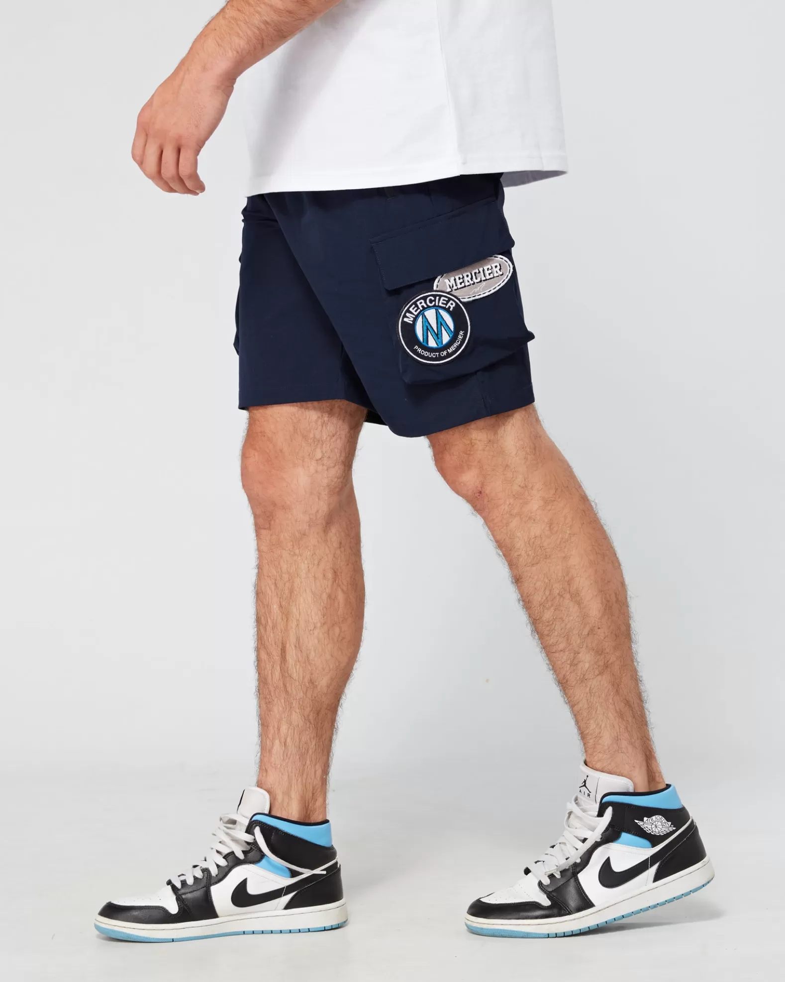 Online Mercier Navy OG Badge Cargo Shorts