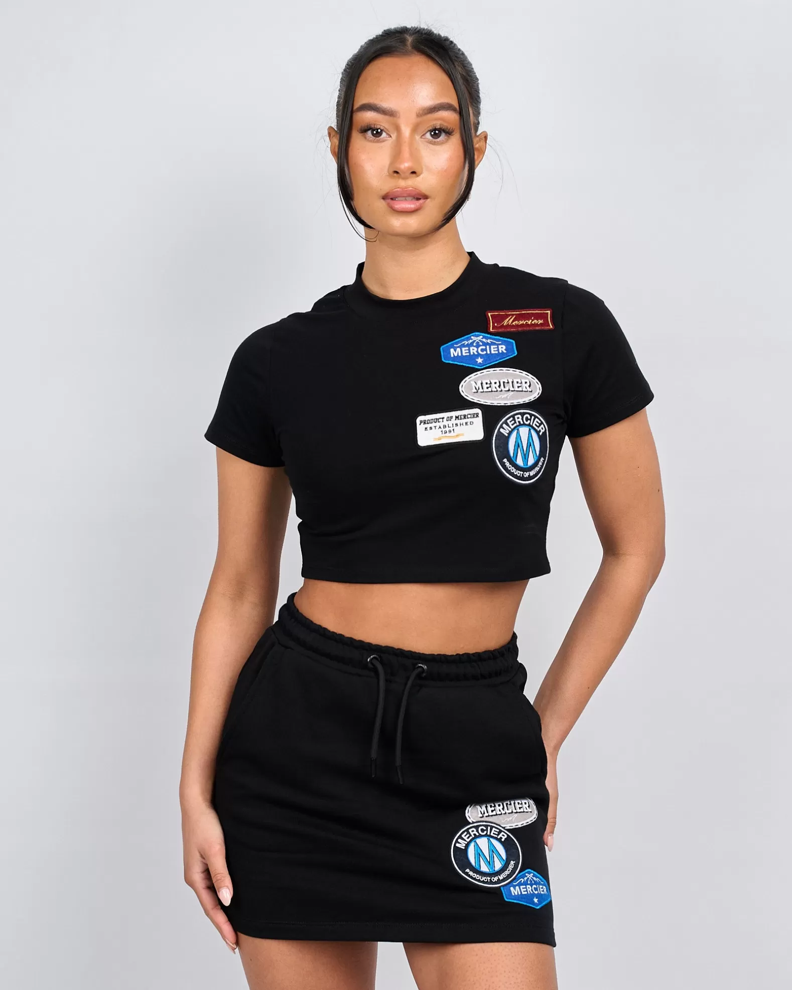 Best Mercier Womens Black OG Badge Mini Skirt