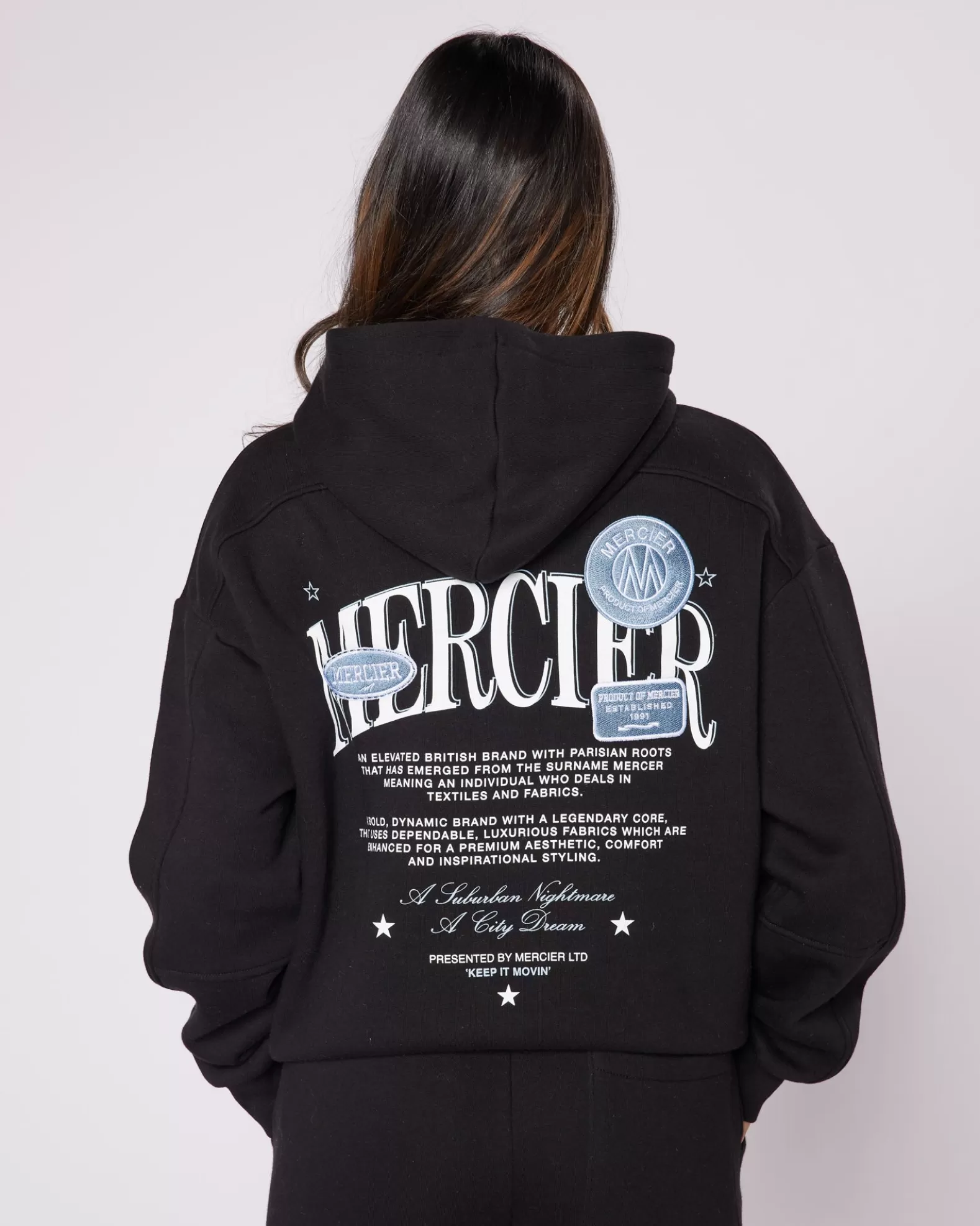 Outlet Mercier Womens Black Origins Hoodie