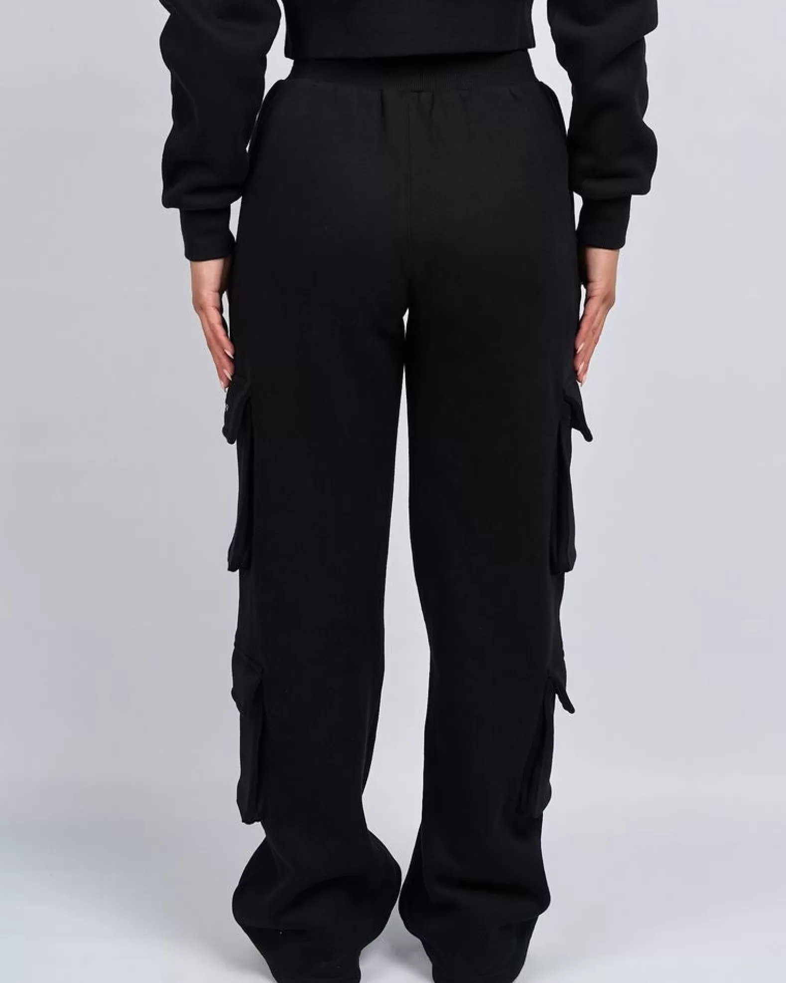 Outlet Mercier Womens Black Signature Jersey Cargo Pants