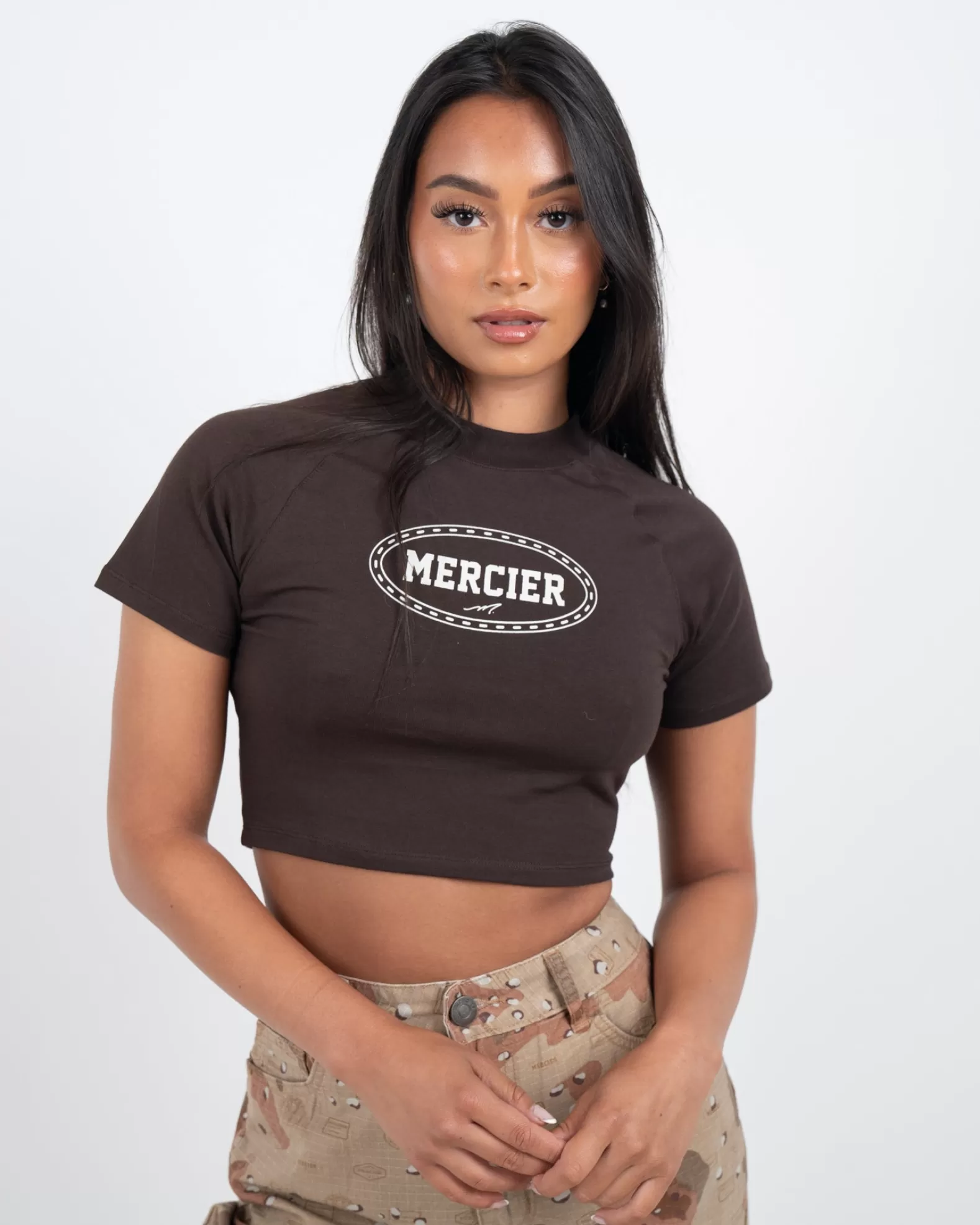 Best Sale Mercier Womens Chocolate Maison Crop T-Shirt