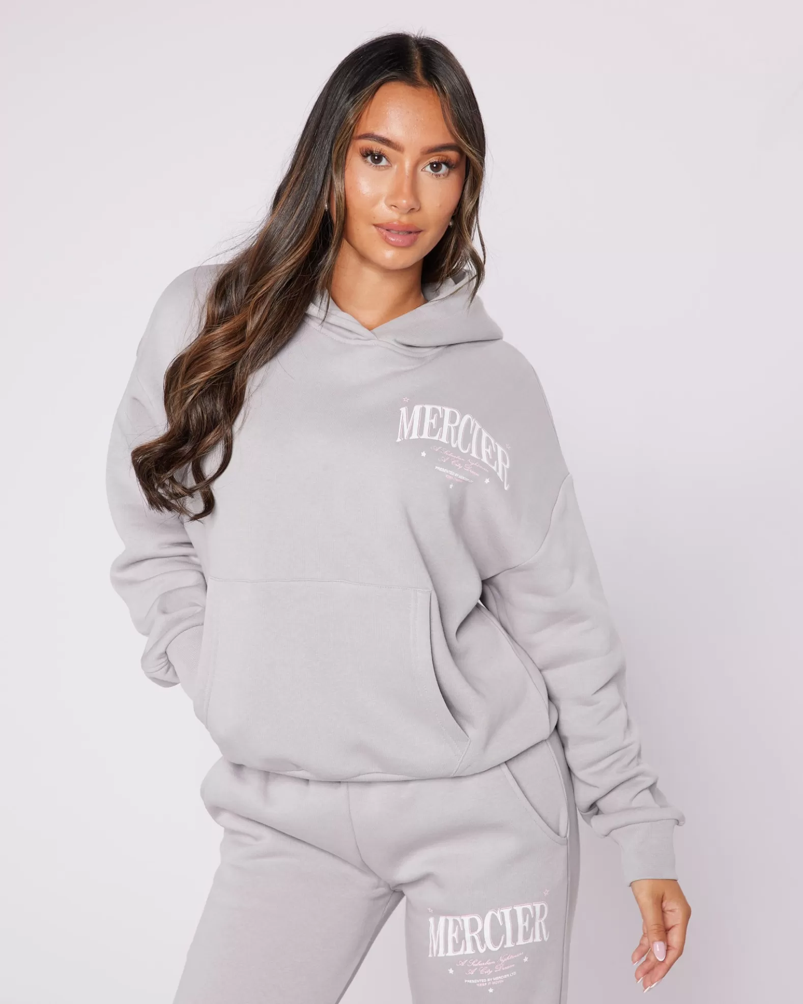 Online Mercier Womens Pebble Grey Origins Hoodie